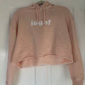 Sadie Crowell idgaf cropped hoodie
